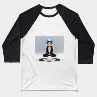 Meditation cat Baseball T-Shirt